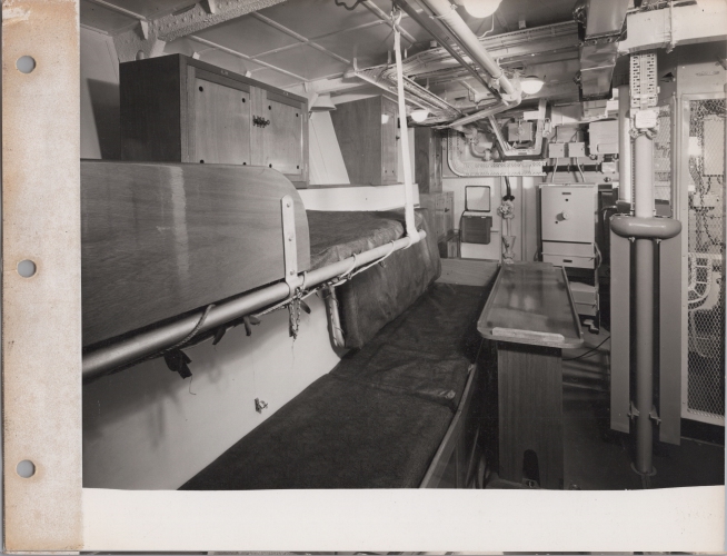 SAS Haerlem P3126 No 2 Mess starboard side looking aft 24th Nov 1958