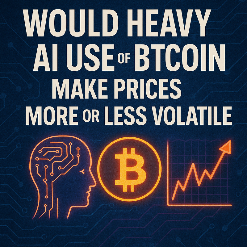 Would heavy AI use of Bitcoin make prices more or less volatile