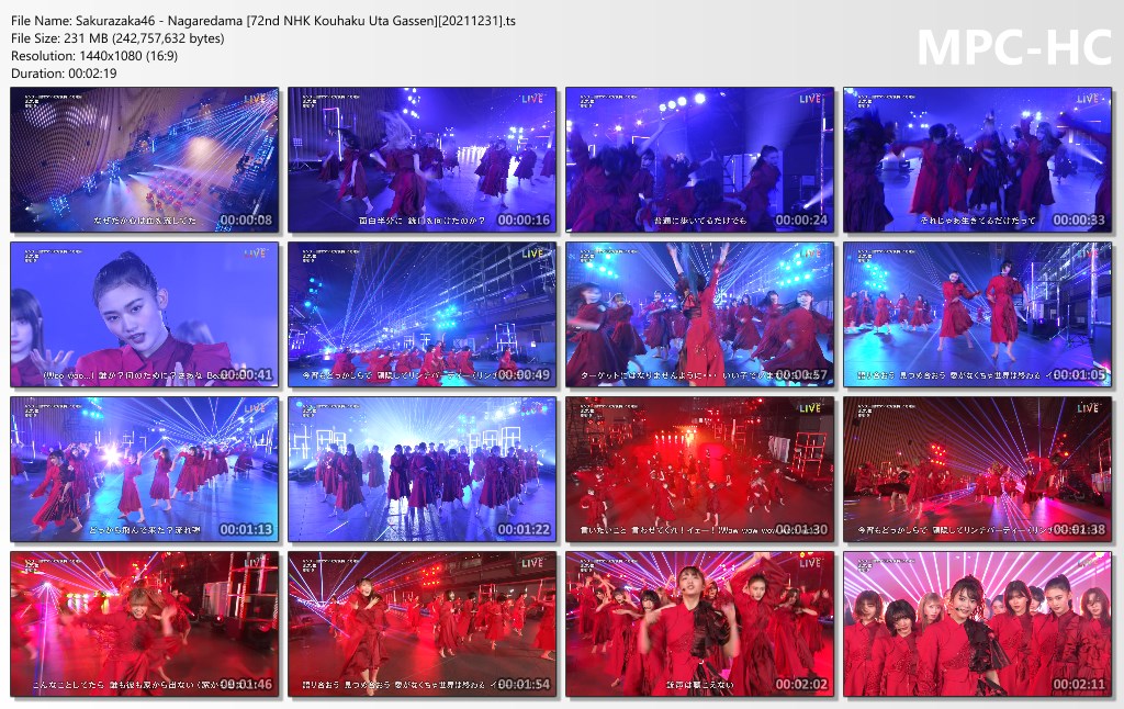 Sakurazaka46 - Nagaredama [72nd NHK Kouhaku Uta Gassen][20211231].ts_thumbs