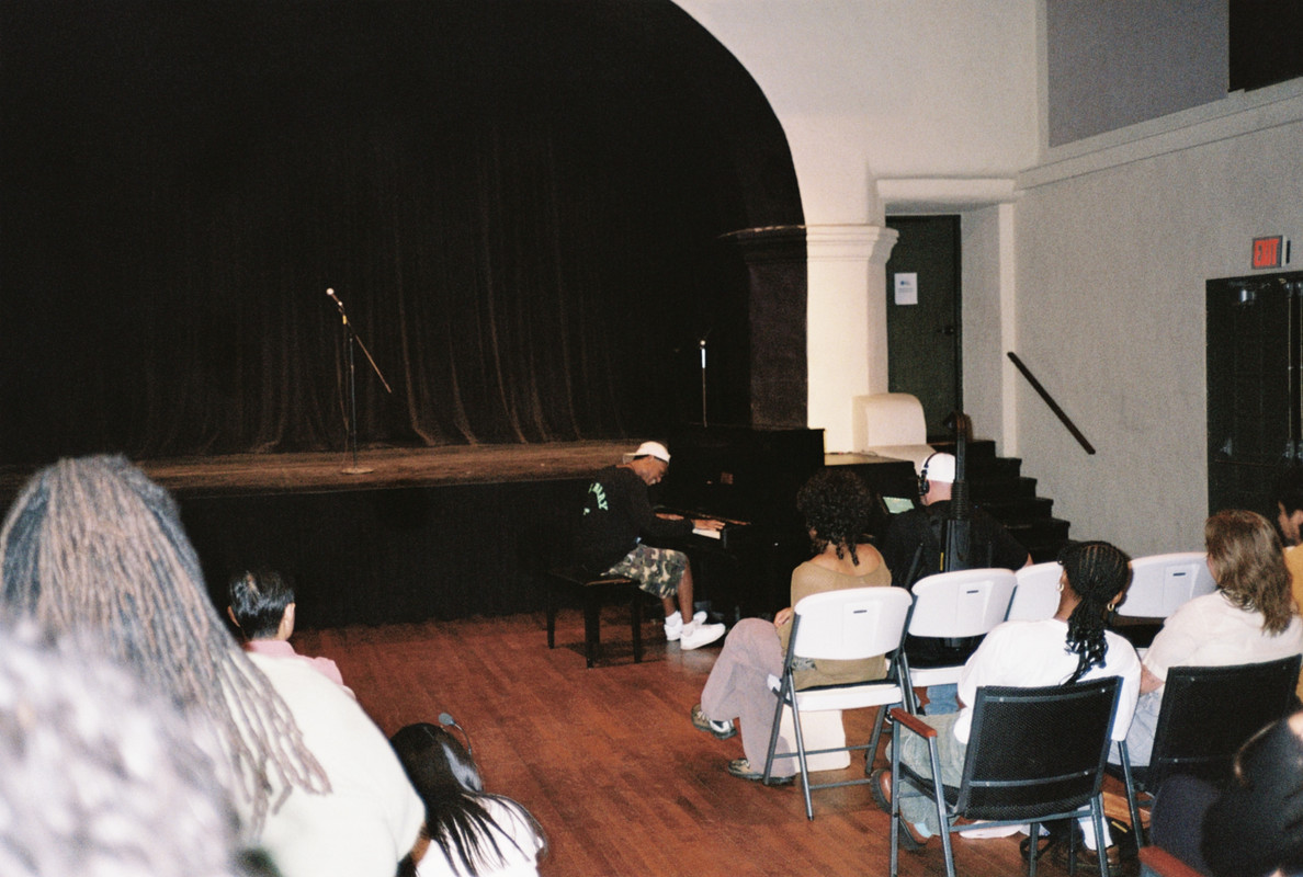 Photo of the stage from an audience-member and reader
