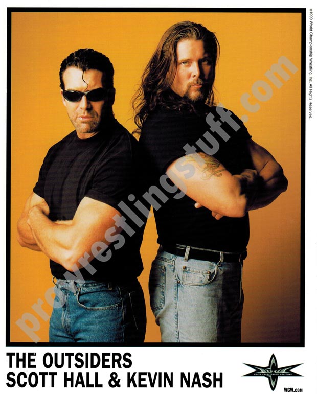 The Outsiders Scott Hall & Kevin Nash WCW 8x10 promo photo
