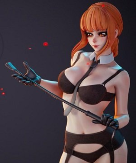 Hybris Studios – Makima PinUp – 3D Print Model Hybris Studios – Makima PinUp – 3D Print Model