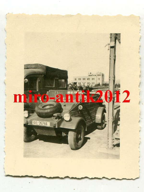 Foto, Luftwaffe, PKW, VW Typ 82 Kübelwagen, Kenn