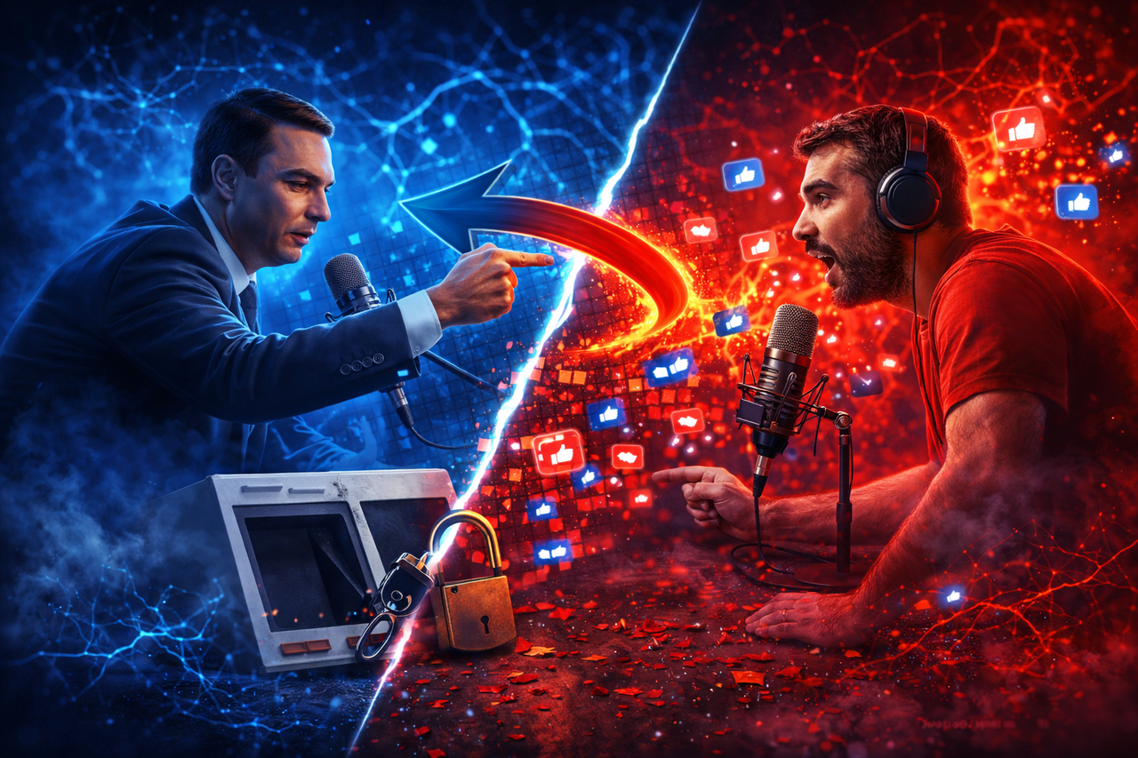 Flow Podcast: a invertida de Flávio que expôs o viés digital e a polarização que alimenta o algoritmo