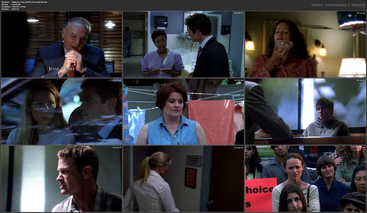 Without a Trace S03E02 Thou Shalt Not.mkv