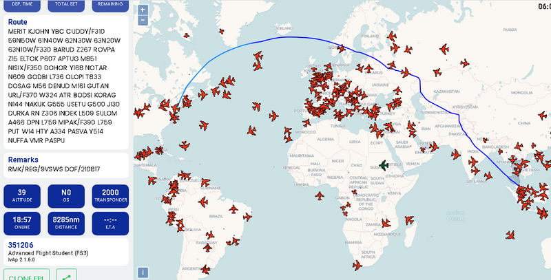 KJFK - WSSS Sia