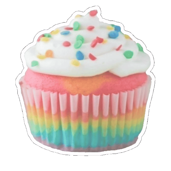  Rainbow cupcake 
