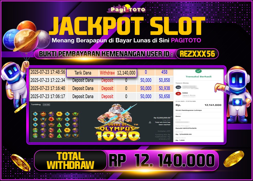 HAPPY JACKPOT MEMBER PAGITOTO SLOT GATES OF OLYMPUS 1000 Rp 7.055.000-, - LUNAS