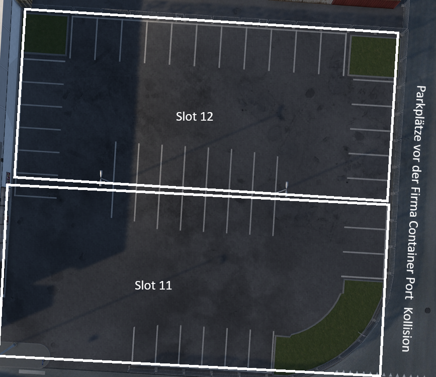 contianer port parkplatz