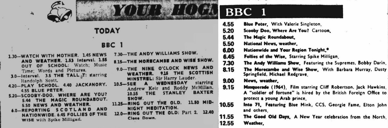 BBC 1 31 12 70