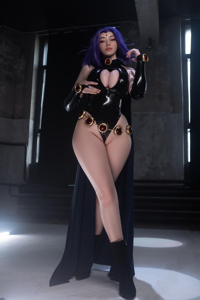 Alina Becker Raven Cosplay DC 角色高清写真图集【51P-35.3M】插图6