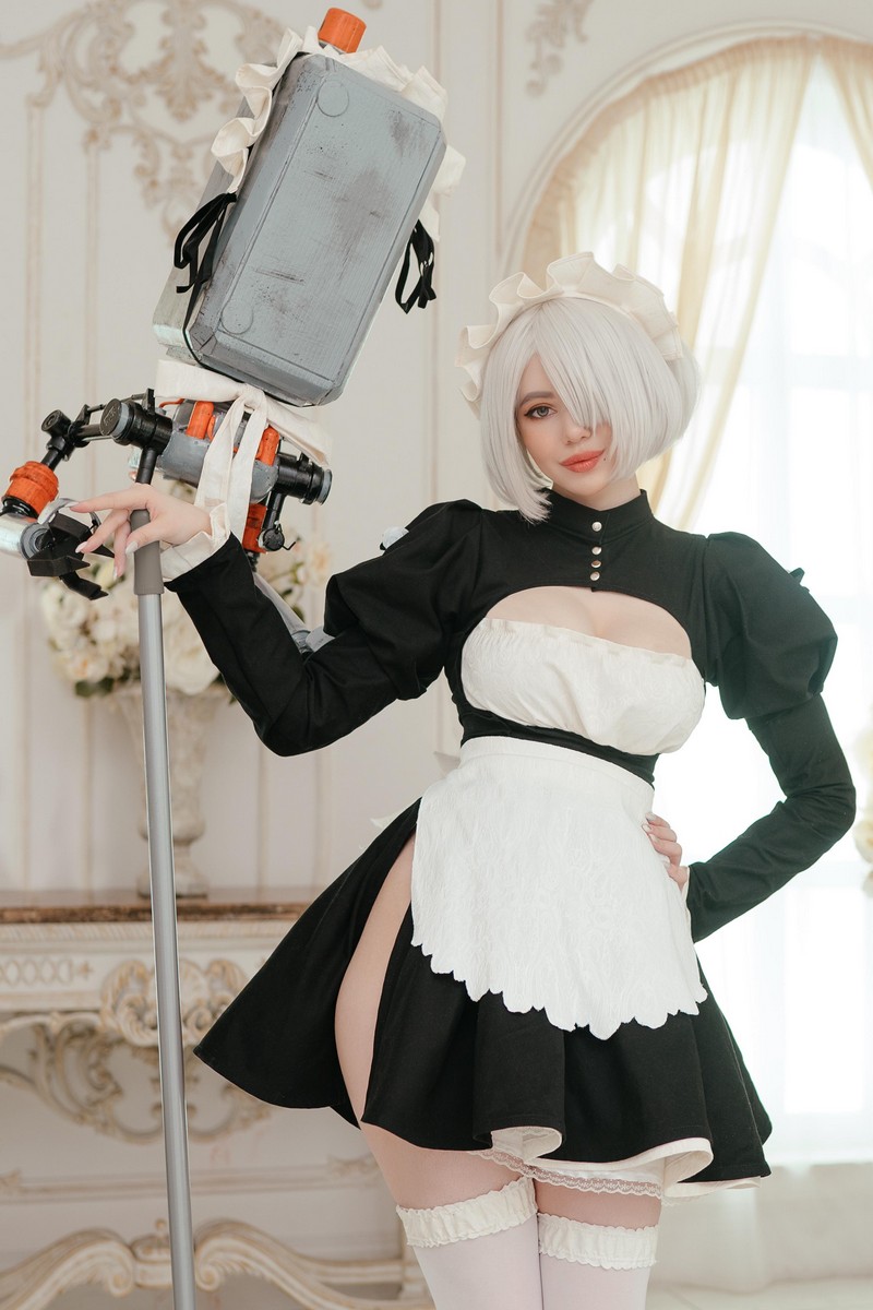 Alina Becker 2B 女仆 Cosplay 尼尔机械纪元写真图集【30P-15.4M】插图3