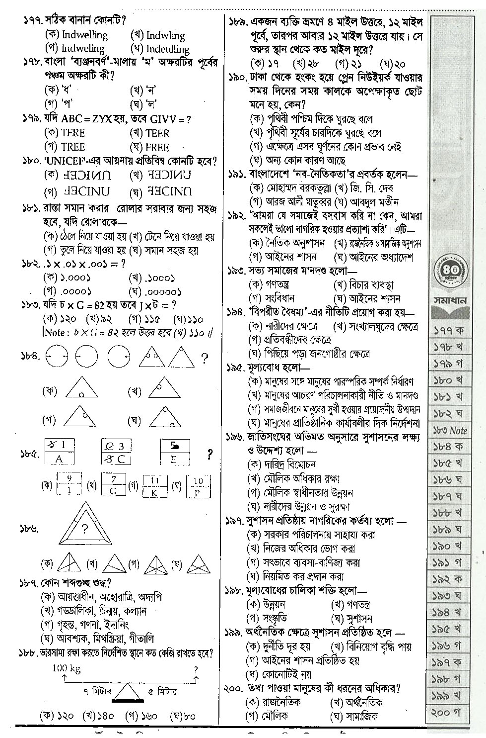 40th BCS Preli MCQ Question Solution 2019