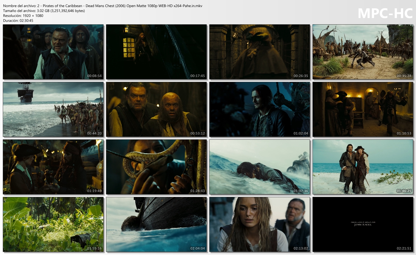 Piratas Del Caribe SAGA (2003-2017) 1080p OPEN MATTE + CORTO