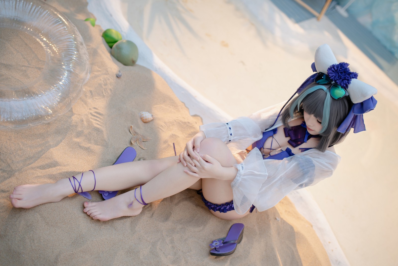 Bangni邦尼 – 泳装柴郡 Cosplay 高清写真集（86P-832MB）碧蓝航线插图8