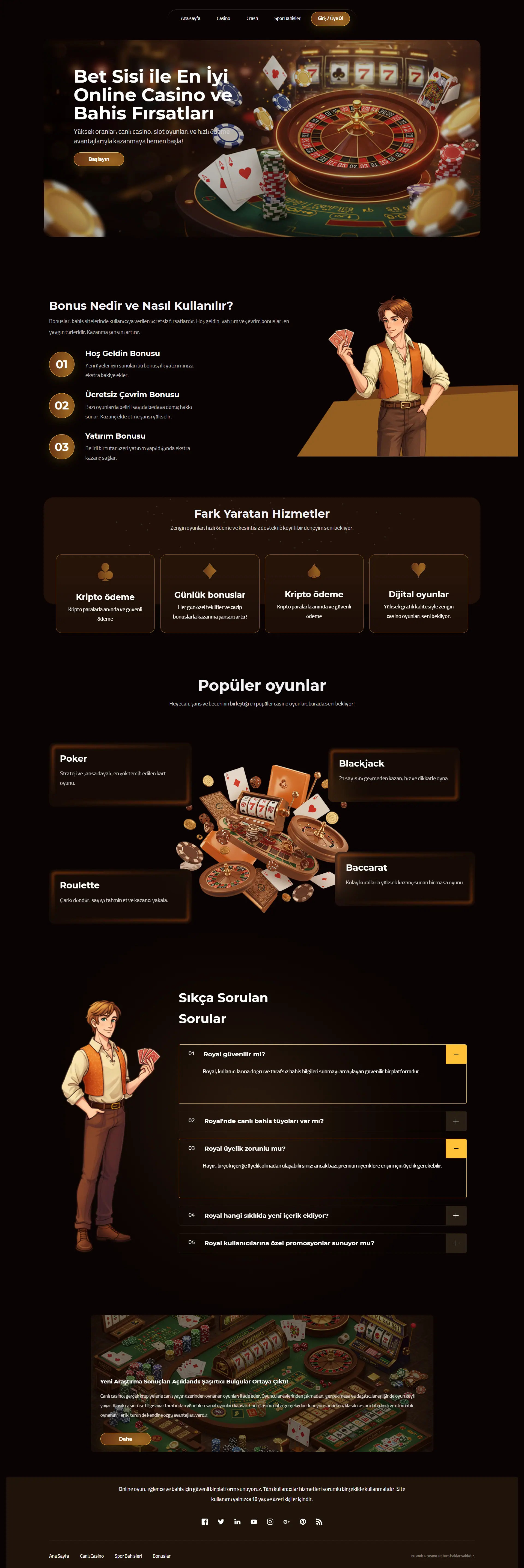 لندینگ پیج رویال / ترکی زبان