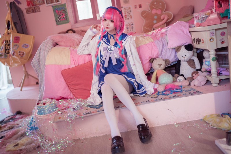 艾西Aiwest 湊阿库娅私服Cosplay写真图集 虚拟主播高清美图 55P (274.4M)插图