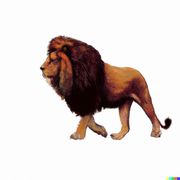 DALL-E-Unrealistic-lion-White-background(3)