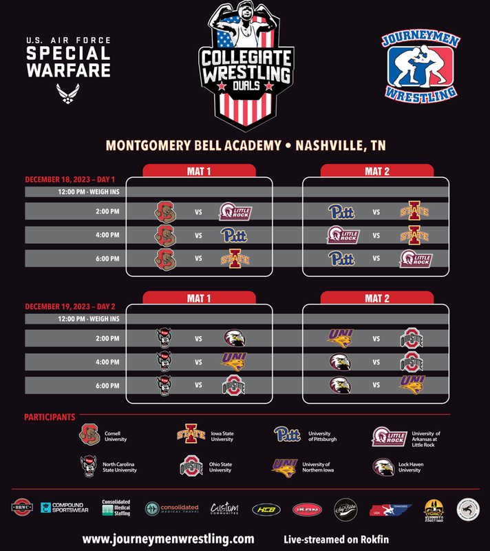 Journeyman Collegiate Duals MBA 12/1812/19 + Clinic + Socials