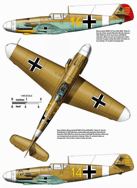 Messerschmitt-Bf-109F4Trop-3.JG27-(Y14 )-Hans-Jo