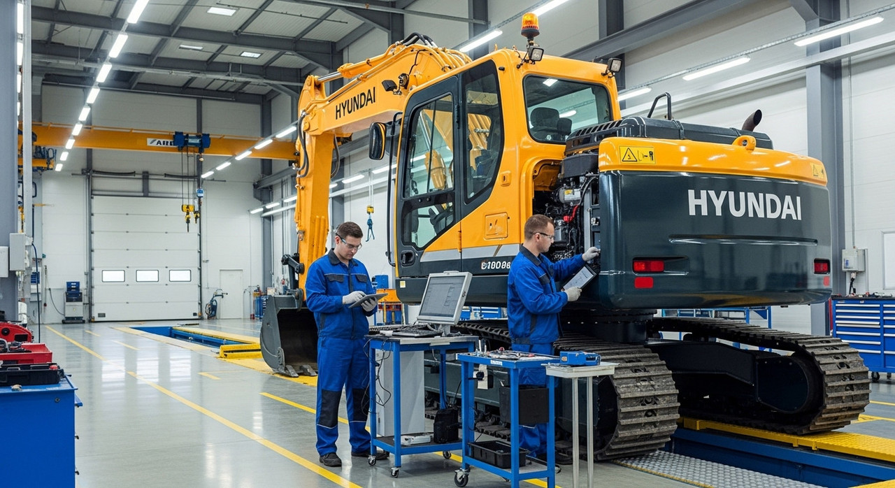 Техническое обслуживание экскаватора в сервисном центре