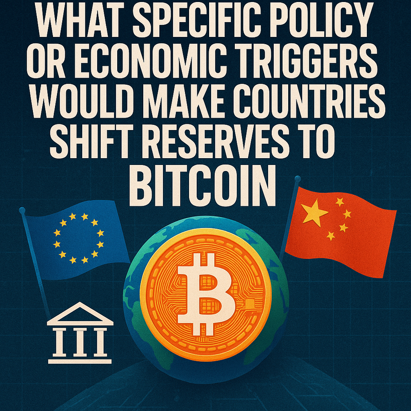 What specific policy or economic triggers would make countries shift reserves to Bitcoin