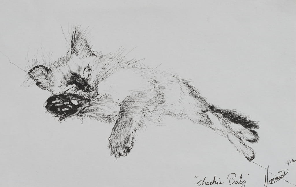 Vincent-Alexander-Booth-Kitty-Baby-2002-ink-on-paper-Meister-Drucke-271133