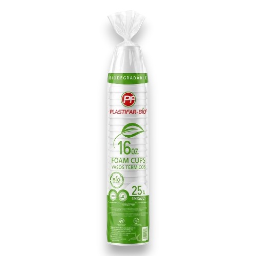 Plastifar Vasos Foam 16 Oz