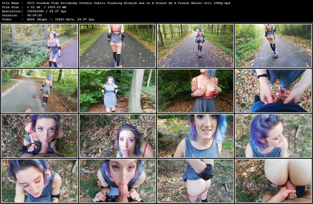 5671 Pornhub Vids Ririducky Outdoor Public Flashing Blowjob Sex In A Forest By A French Skater Girl