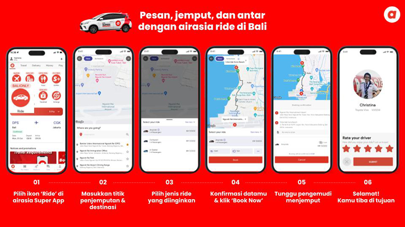 Ilustrasi aplikasi airasia Super App.