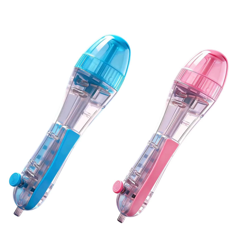 Pink and blue 2-piece set Press-Release Bead Pen for 2.6mm Pixel Art – DIY Craft Tool for Hama Beads and Fuse Beads Projects (Beads Not Included)