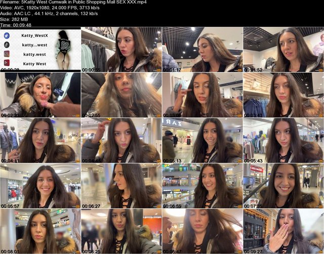 Cumwalk In Public Shopping Mall 2