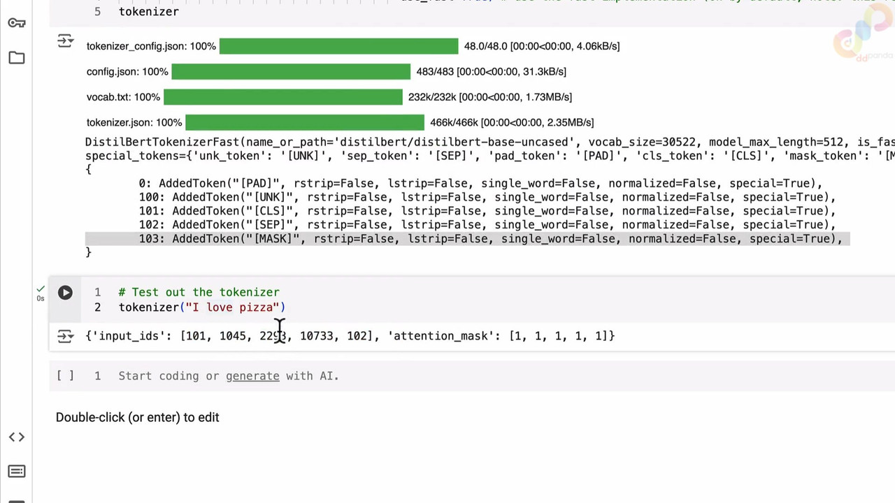 10 Preparing Text Data for Use with a Model Part 3 Getting a Tokenizer 892K mp4 0002