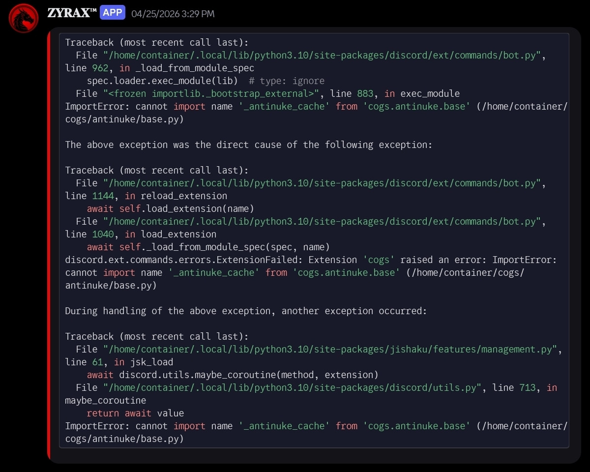 ZYRAX SYSTEM V1