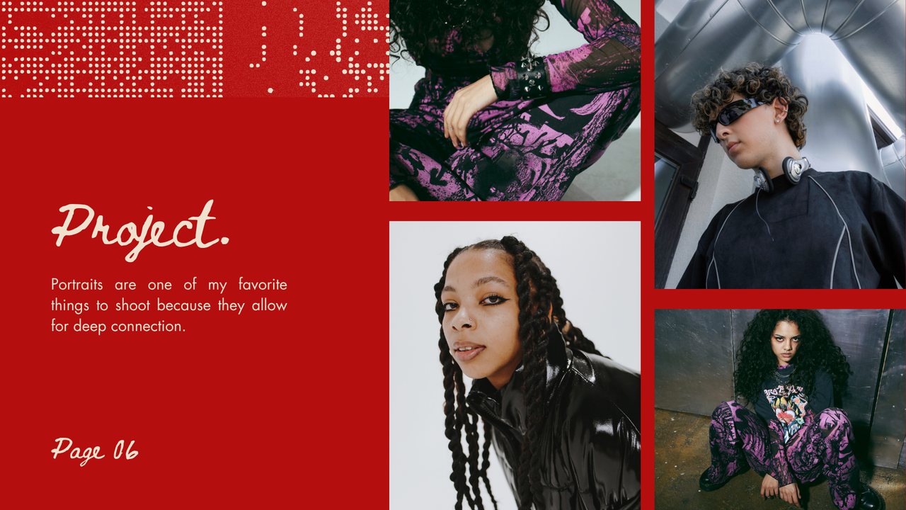 Red and Beige Modern Creative Portfolio Online Portfolio