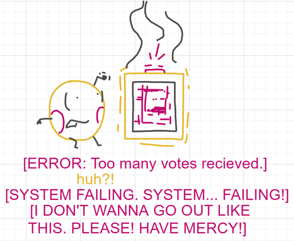 A panel from You're In Danger, Boy, episode seven of the Board Boards object show by Furretwalk/WalkingFurret.