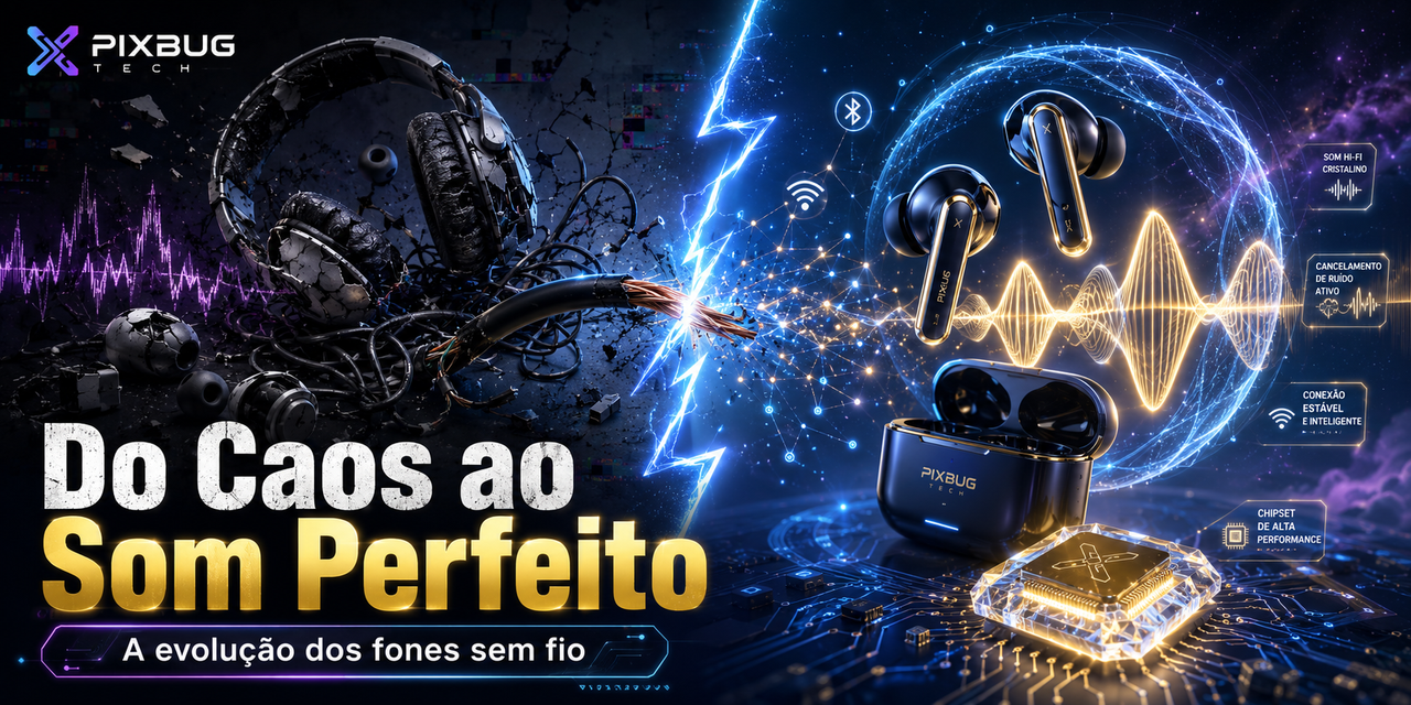 Do Inferno ao Paraíso: Como os Fones Bluetooth Deixaram de Ser uma Gambiarra e Viraram Essenciais.