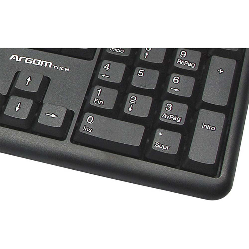 Teclado Argom Classic en español, con diseño de teclas tradicional.