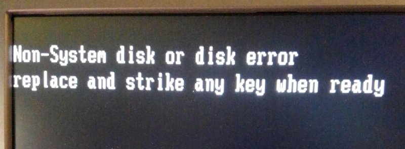 How to fix non system disk or disk error