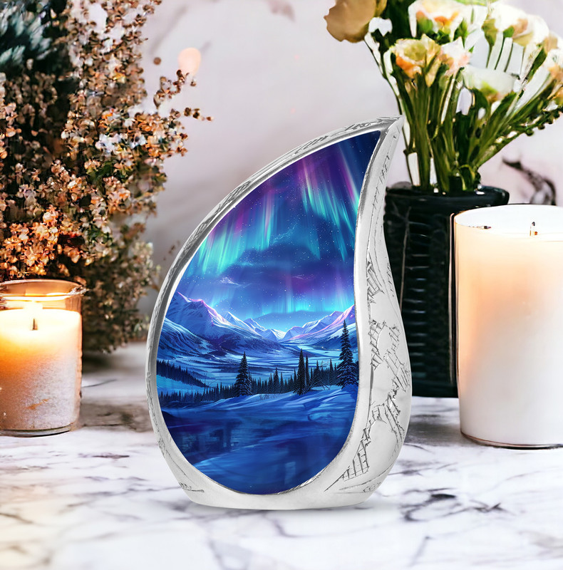 Aurora Urn For Ashes Adult Male Memorial Urns For Cremation Funeral Urn-10 Inch detailed image 4