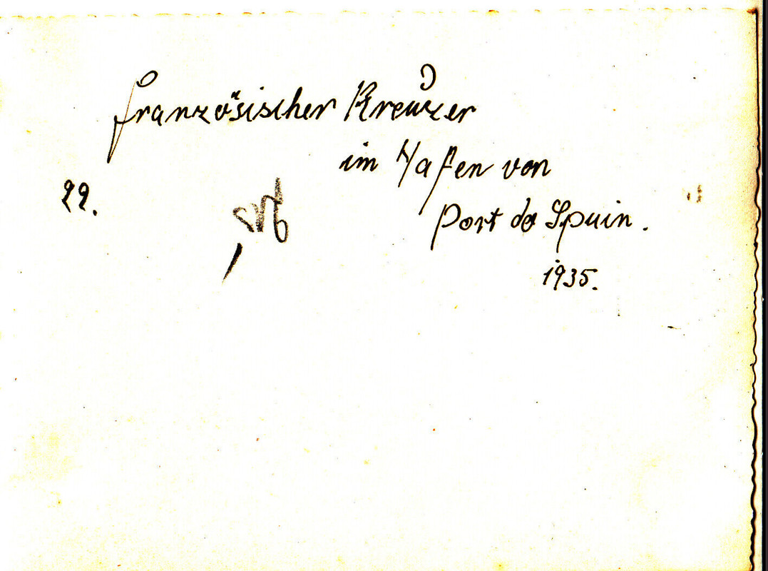 Foto KM Soldat Panzerschiff Deutschland Kriegsschiff französischer Kreuzer G304 (2)