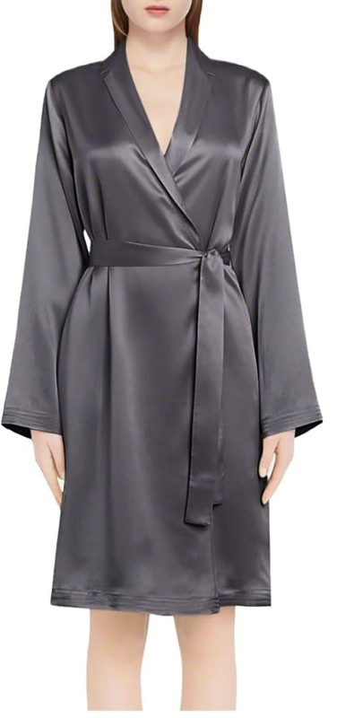 Satin Robes Bathrobe Gown Nightgown Sleepwear Lingerie Solid Robe Night Dresses - Picture 20 of 63
