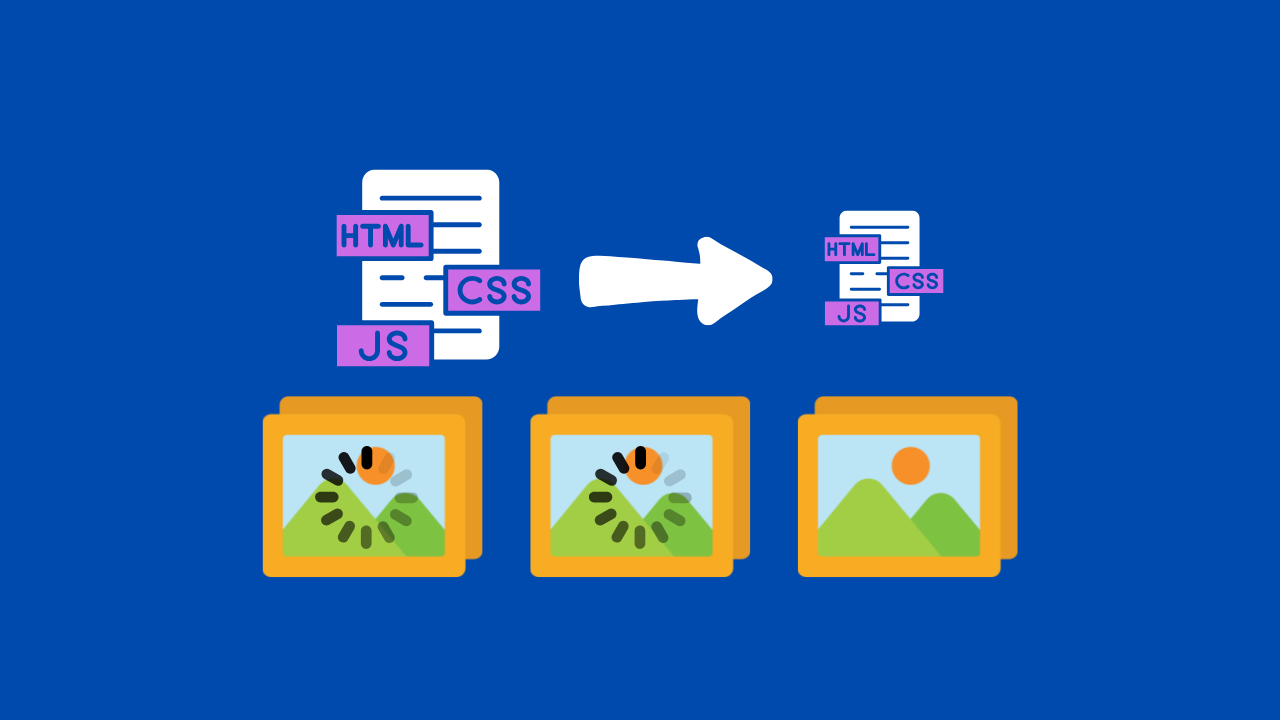 Ilustrasi optimasi kecepatan website dengan lazy load dan minify file - ulin00