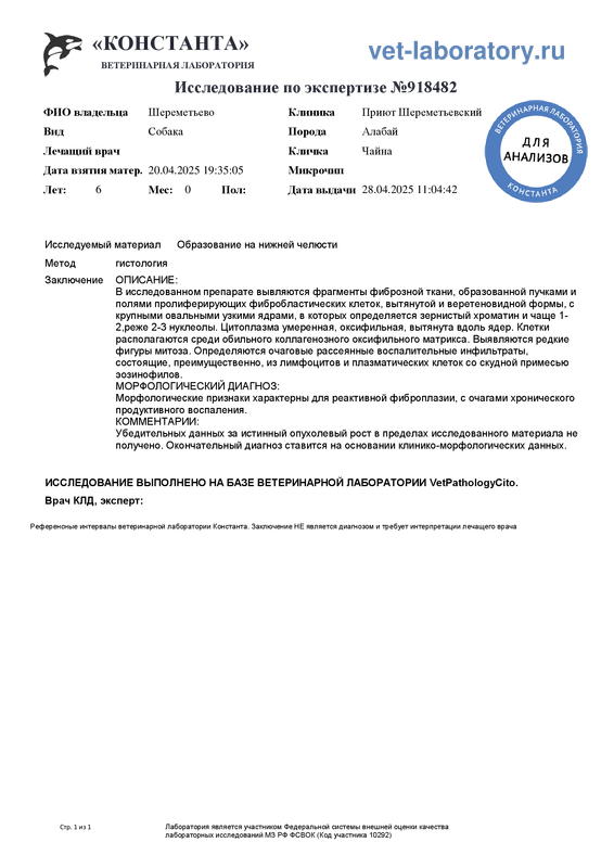 По экспертизе (918482)