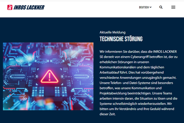 Inros Lackner SE Cybervorfall
