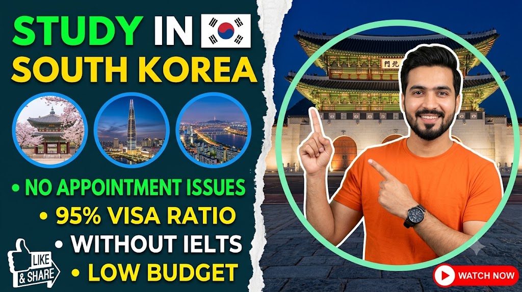 Result of: YouTube Thumbnail Prompt – Study in South Korea: No IELTS, 95% Visa Ratio