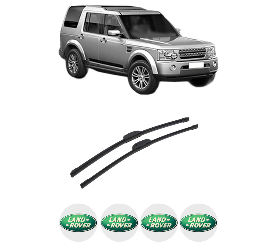 Set stergatoare auto LAND ROVER DISCOVERY IV (L319) din 2009-2018, pentru parbriz auto, 2 bucati, Bosch Aerotwin Retrofit, din cauciuc siliconat rezistent, 4 Stickere Auto LAND ROVER