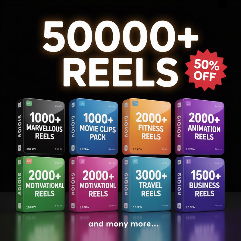 50,000+ Reels Pack for Instagram and TikTok
