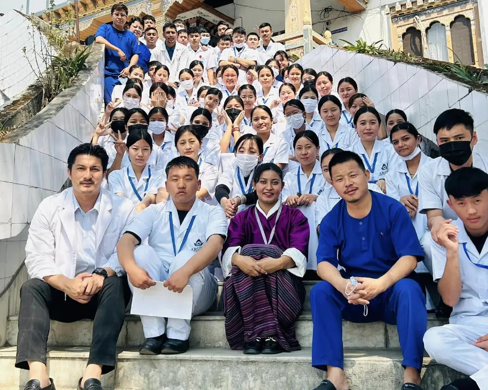 Group of medical students and instructors
