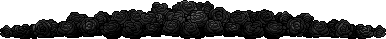 large long pile of black roses